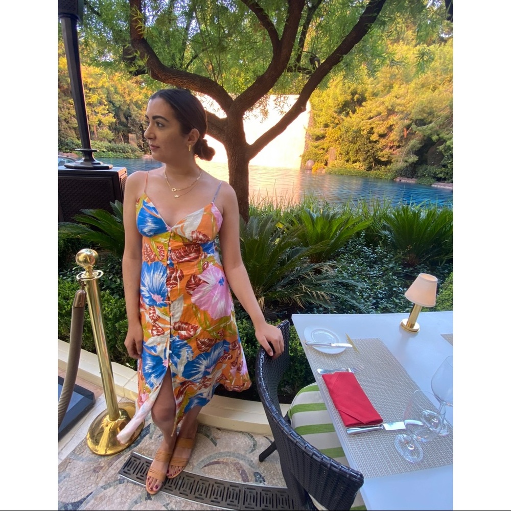 Zara floral midi dress